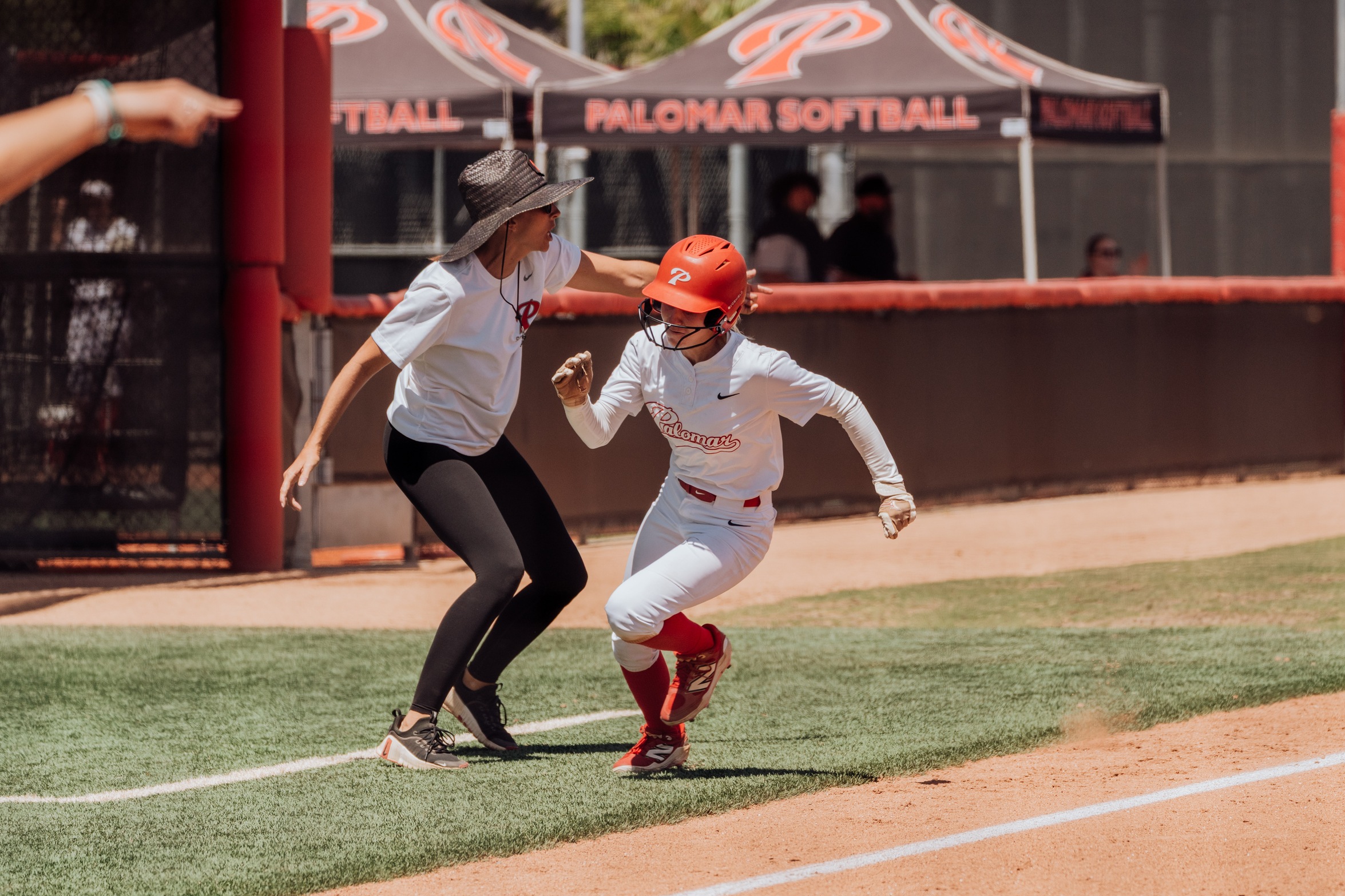 Dominique Garcia rounds third on her way to home plate.